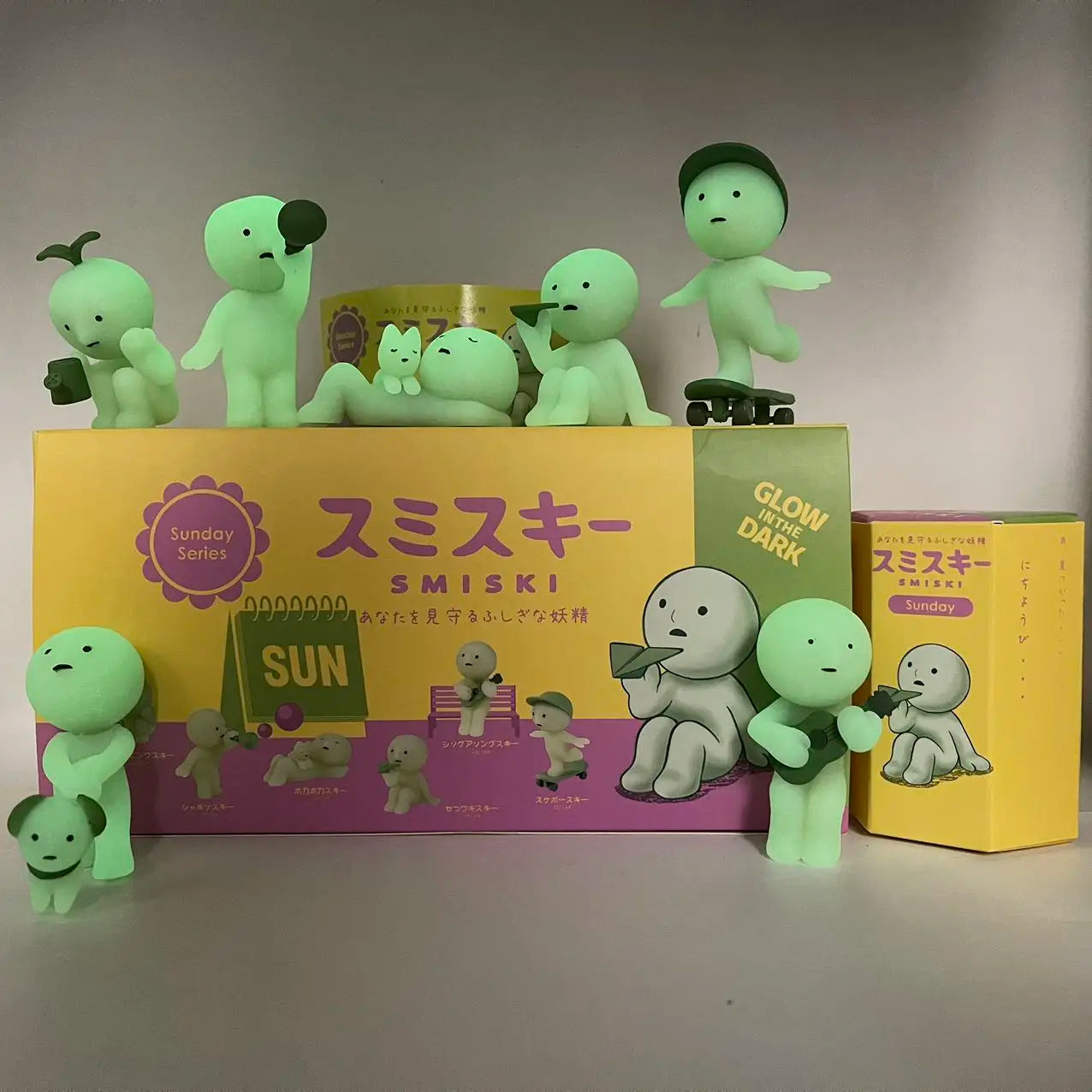 2025 Smiski Sunday Series Glow In The Dark Blind Box Anniversary Figure Gift