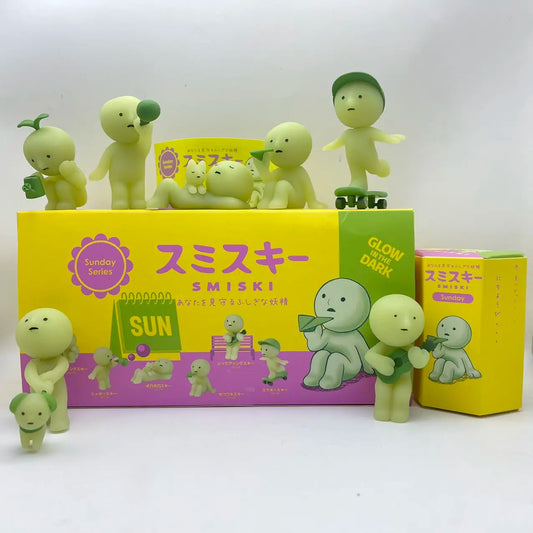 2025 Smiski Sunday Series Glow In The Dark Blind Box Anniversary Figure Gift